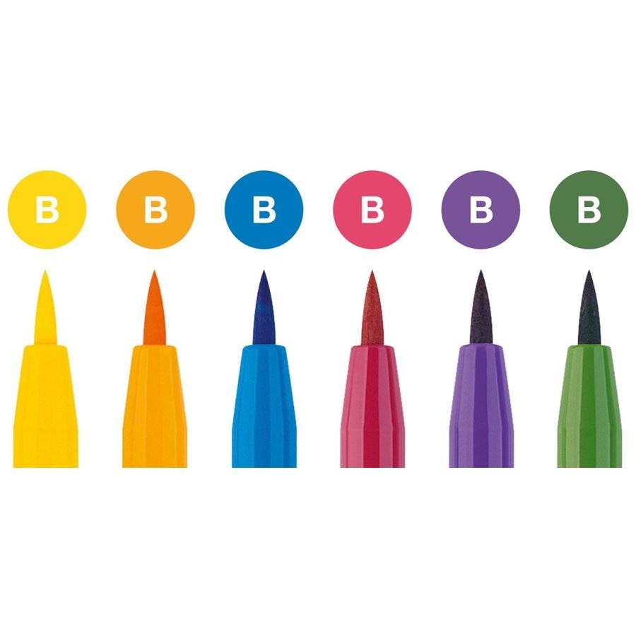 Tegnesett Faber Pitt Basic 6 Stk