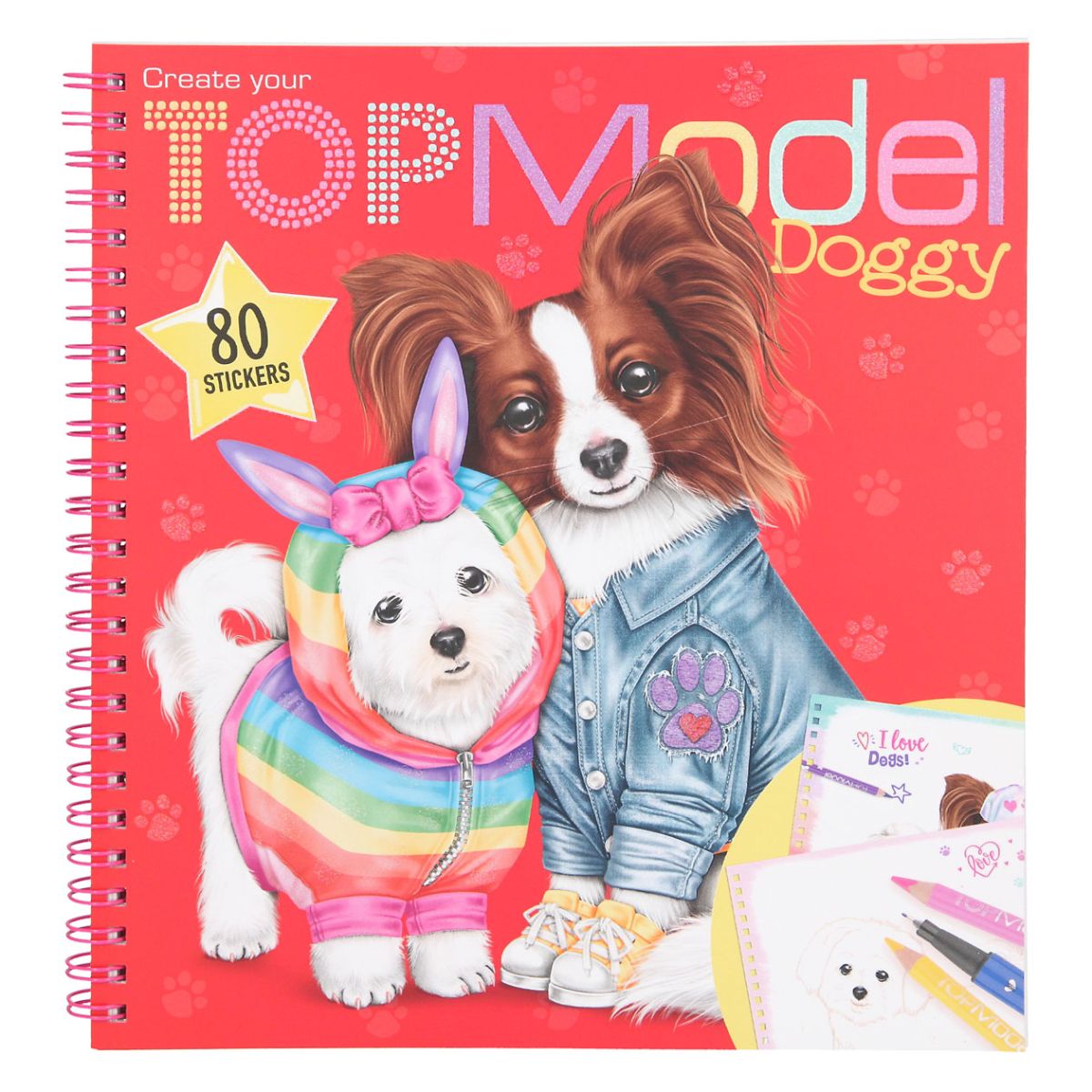 Aktivitetsbok Create Your Doggy Coloring Book Topm