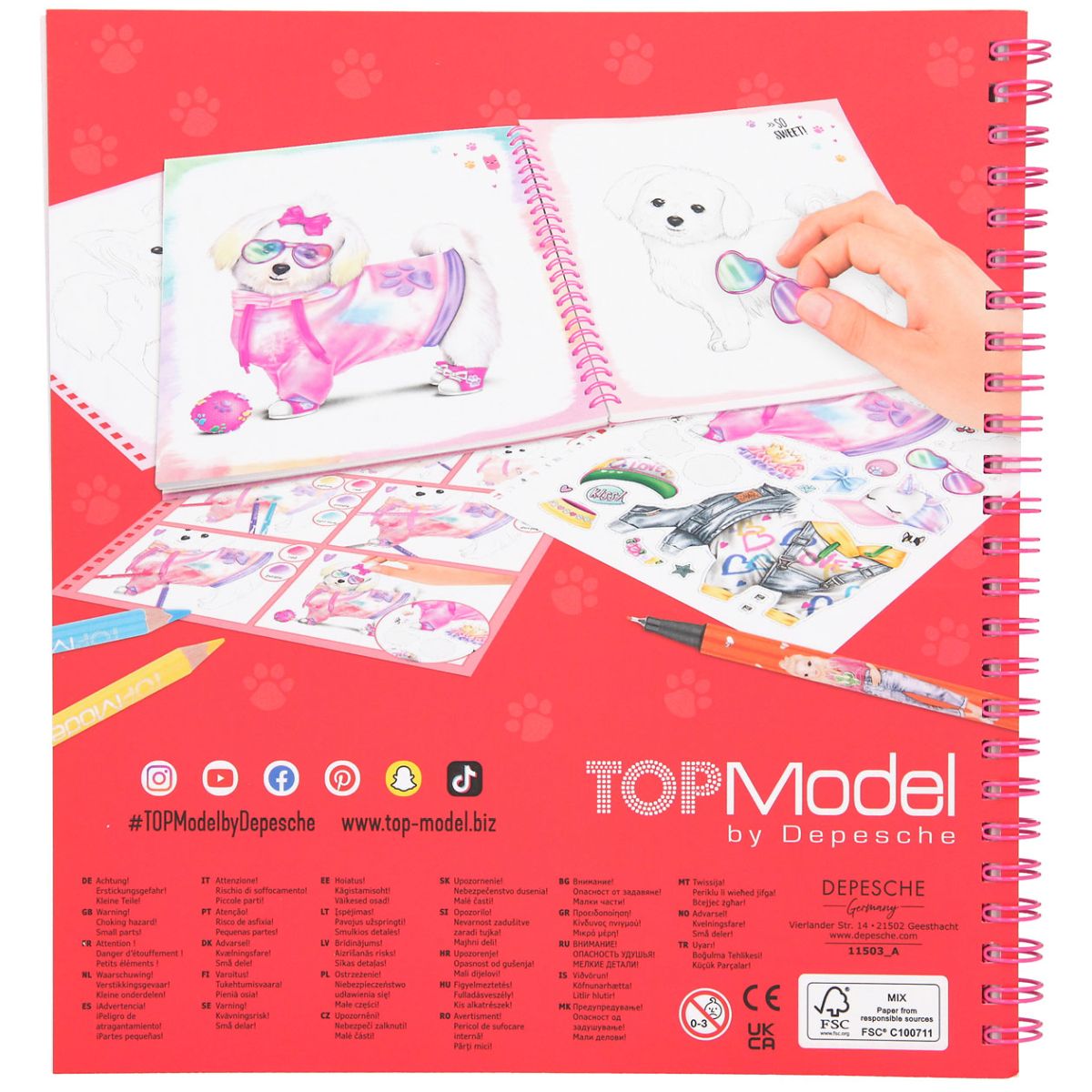 Aktivitetsbok Create Your Doggy Coloring Book Topm