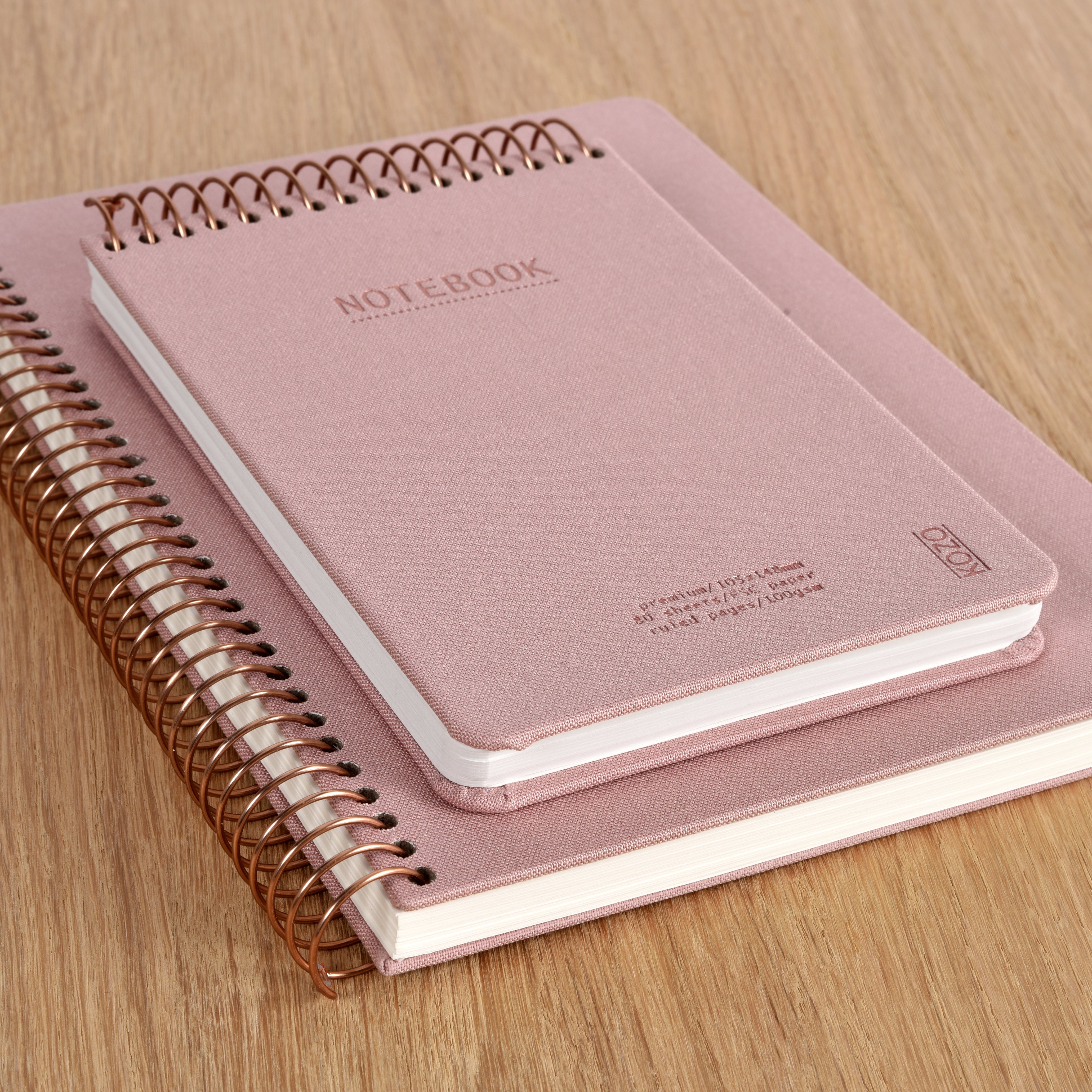 Notatbok m/spiral Kozo premium A6 Muted Blush