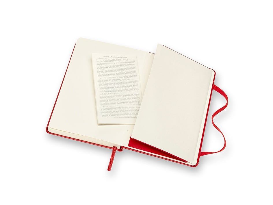 Moleskine Pocket Ruled Hardcover Notebook Scarlet Red