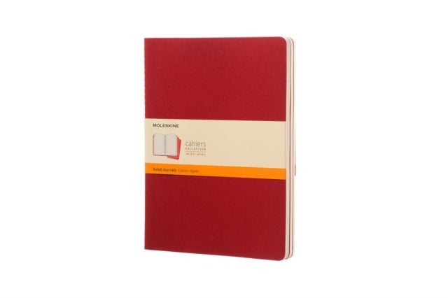 Notatbok Moleskine Cahier Linjert Rød XL (3) - --