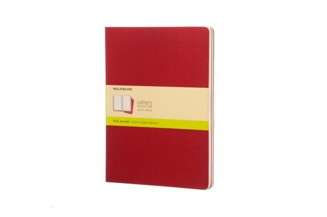 Notatbok Moleskine Cahier Ulinjert Rød XL (3) - --