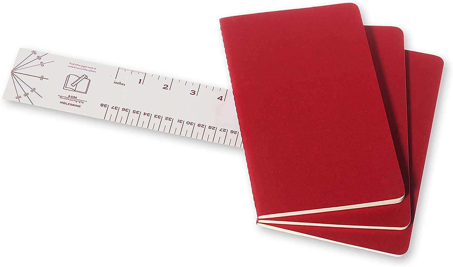 Moleskine Cahier Linj. Rød L (3)