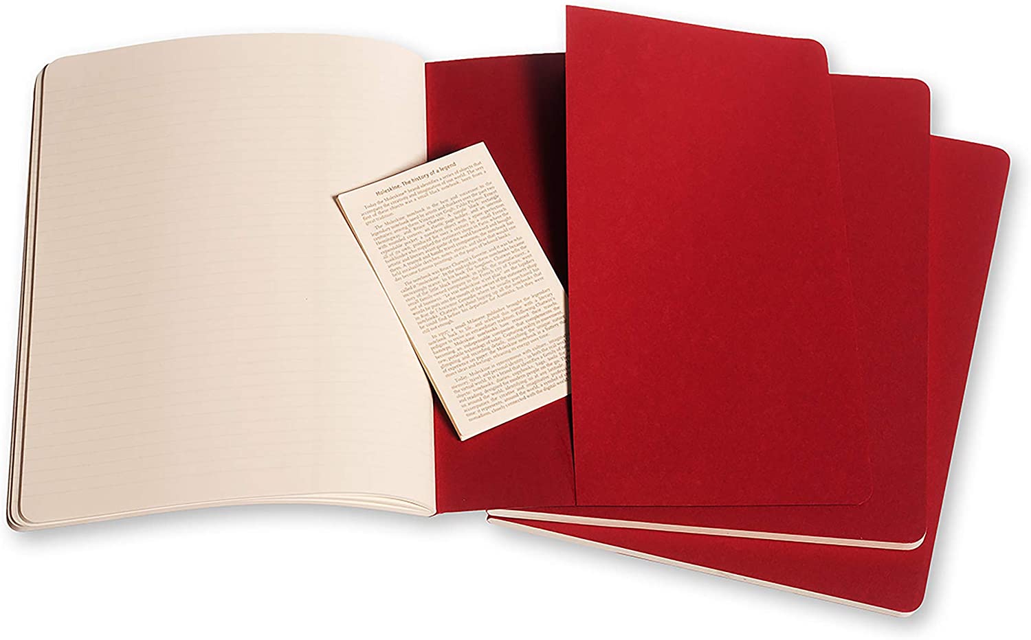 Notatbok Moleskine Cahier Linjert Rød XL (3)