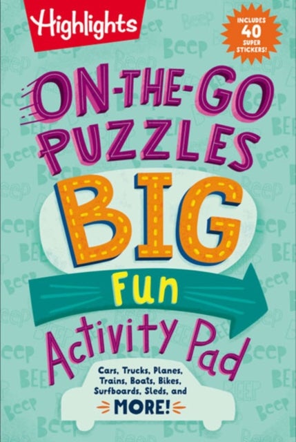 On-the-Go Puzzles Big Fun Activity Pad - Kids Travel Activity Pad with Over 90 Puzzles and 40 Stickers, Road Trip Games and Car Activities for Ages 6-9