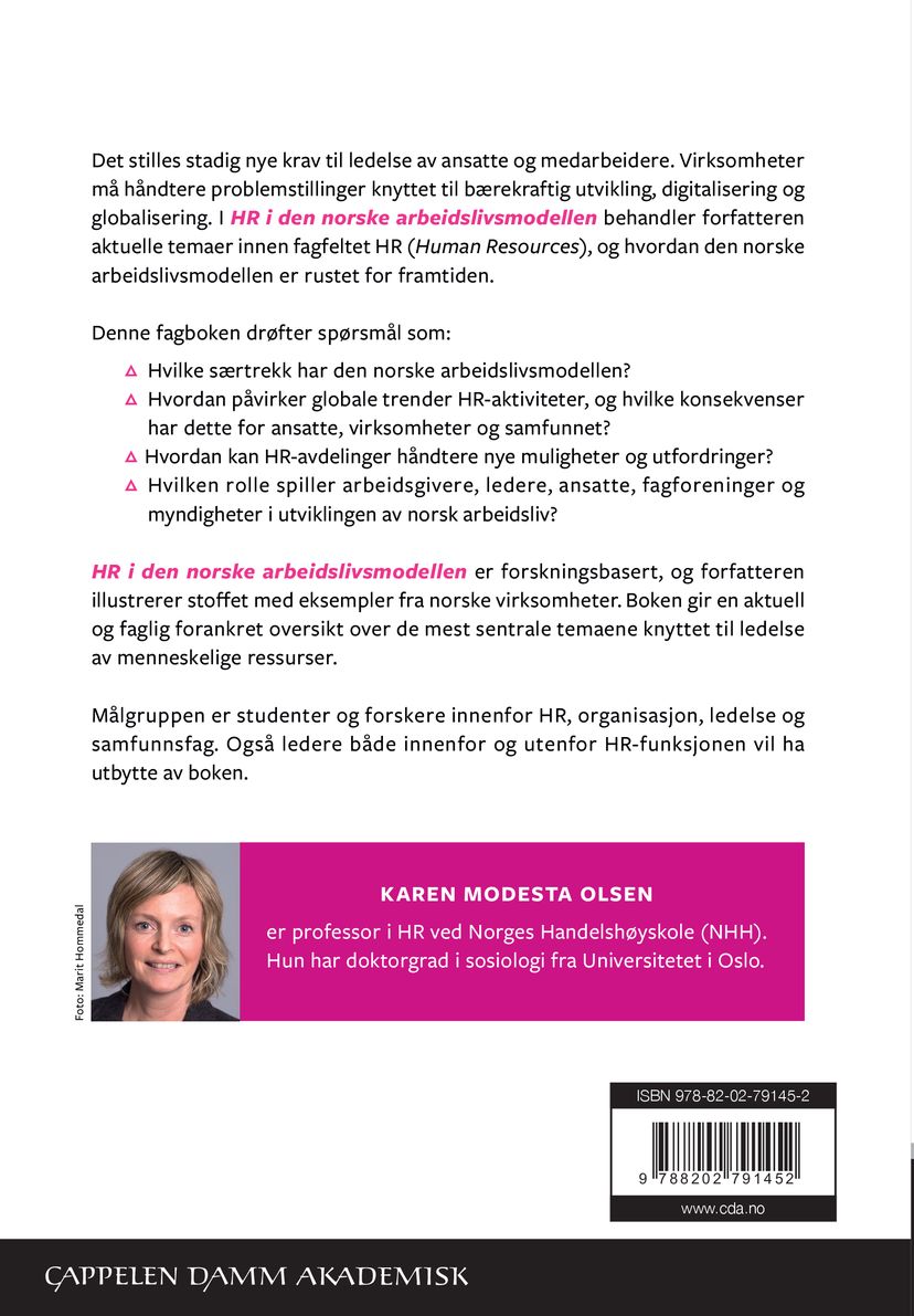 HR i den norske arbeidslivsmodellen