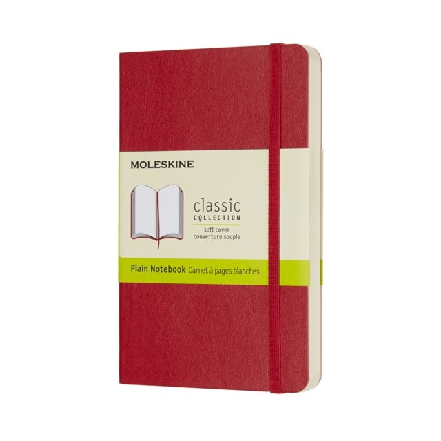 Moleskine Notatbok Ulinjert Myk Pocket Rød