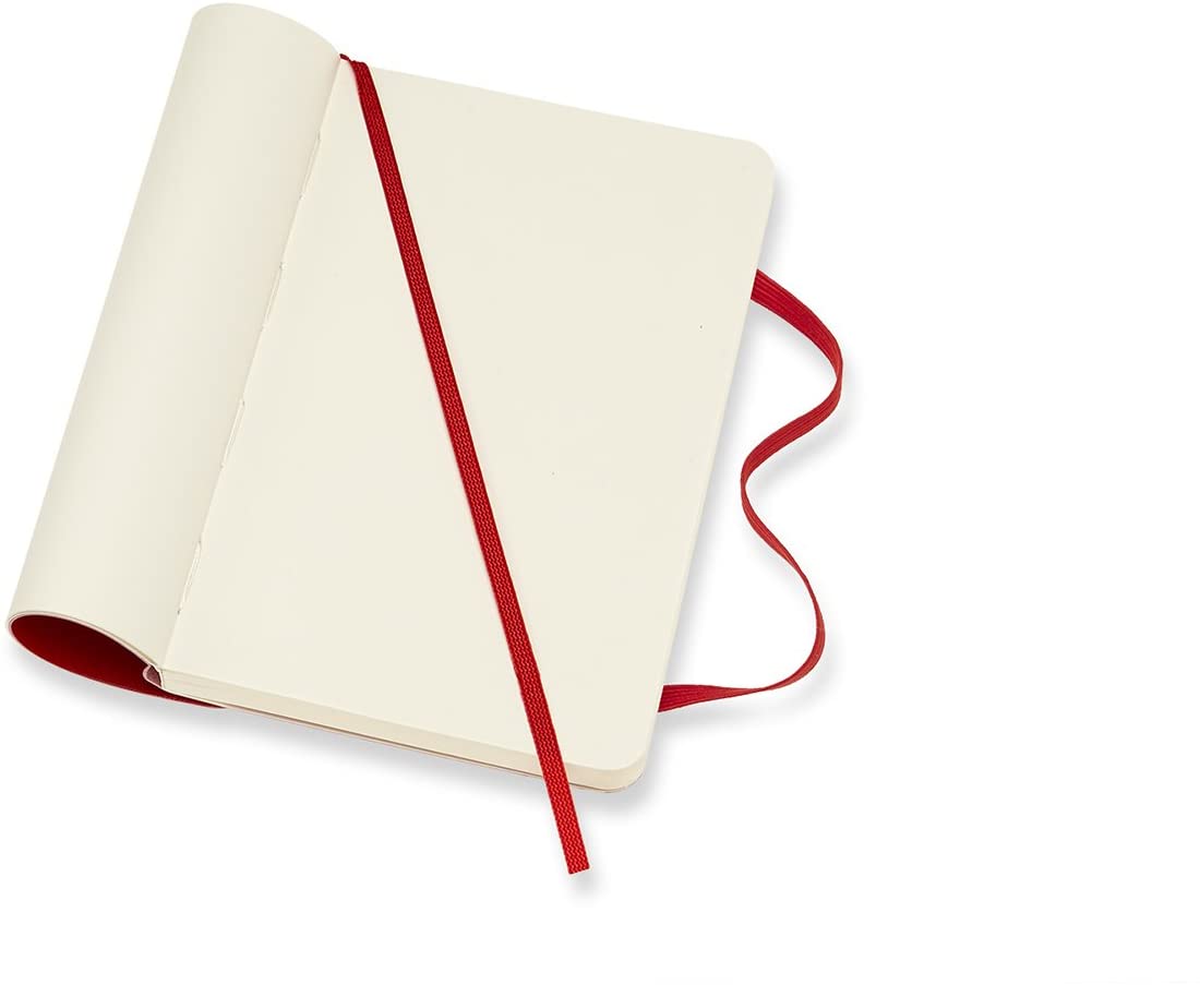 Moleskine Notatbok Ulinjert Myk Pocket Rød
