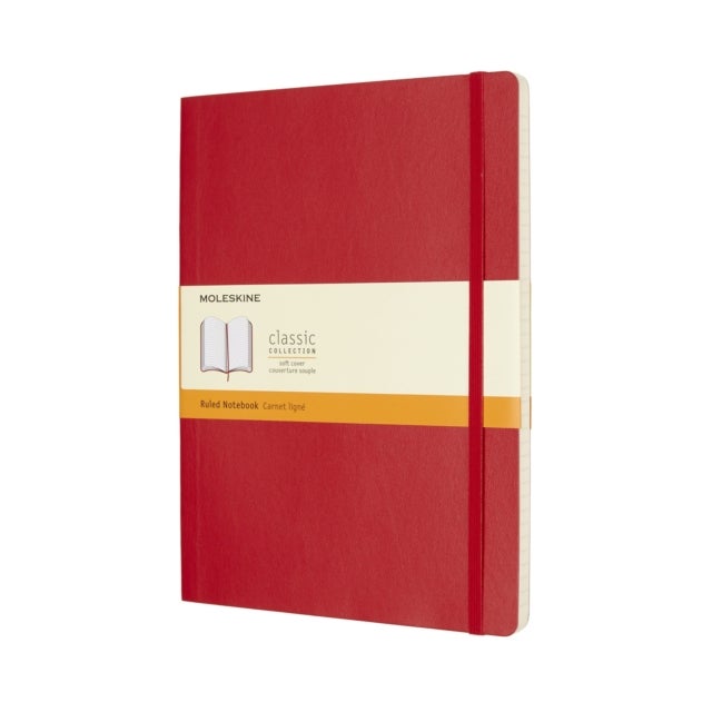 Moleskine Notatbok Linjert Rød Myk XL