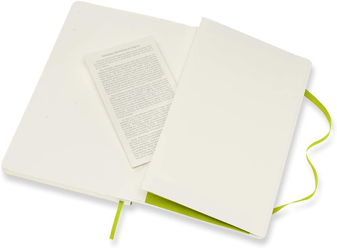 Moleskine Notatbok Soft L Linjert Lemon Green