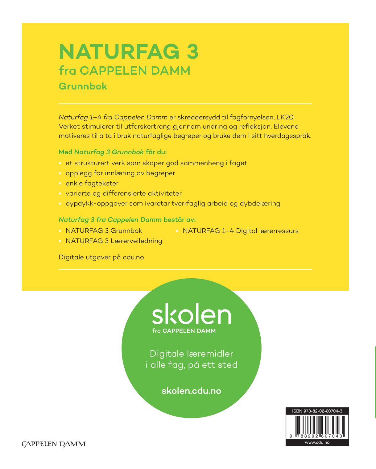 Naturfag 3 fra Cappelen Damm