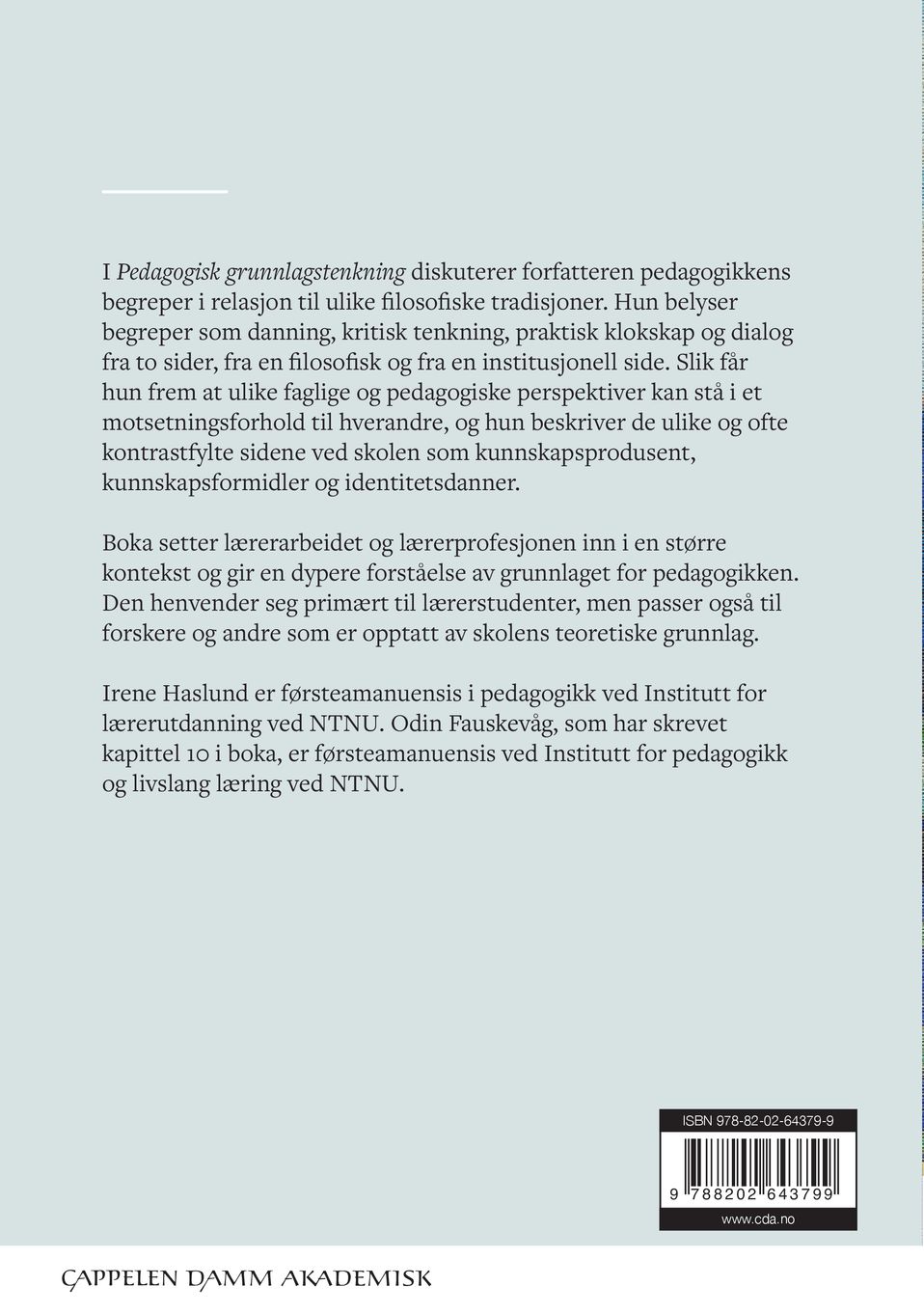 Pedagogisk grunnlagstenkning