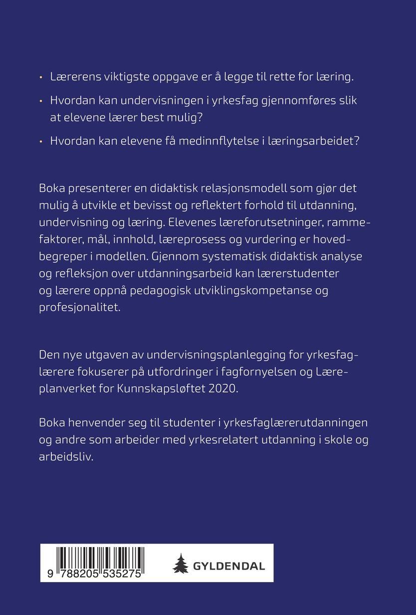 Undervisningsplanlegging for yrkesfaglærere
