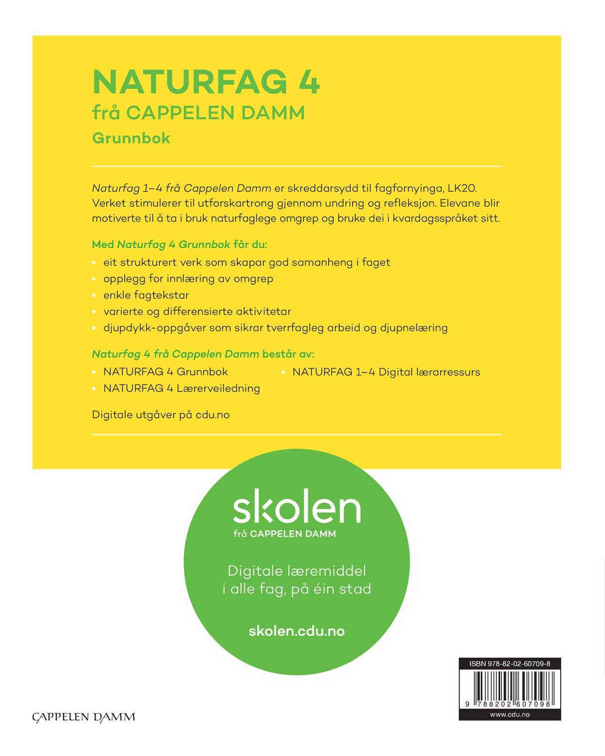 Naturfag 4 frå Cappelen Damm
