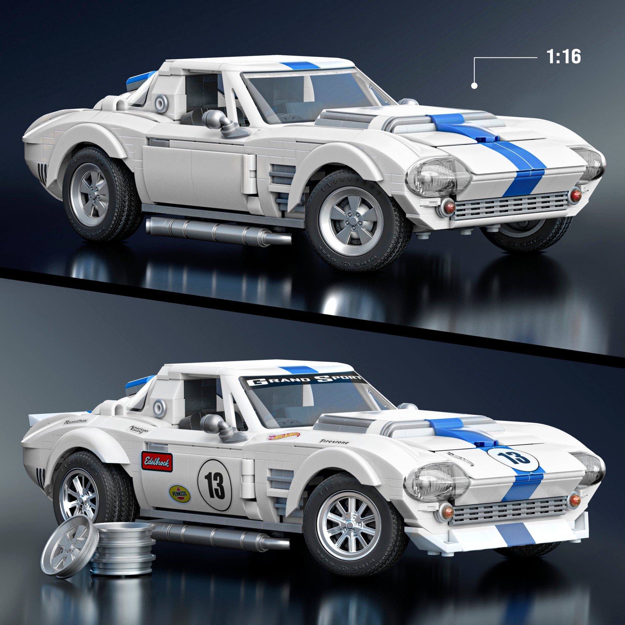 Hot Wheels Brick Shop Elite Series Corvette Sport