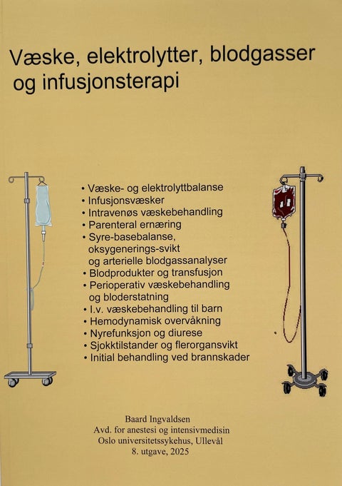 Væske, elektrolytter, blodgasser og infusjonsterap