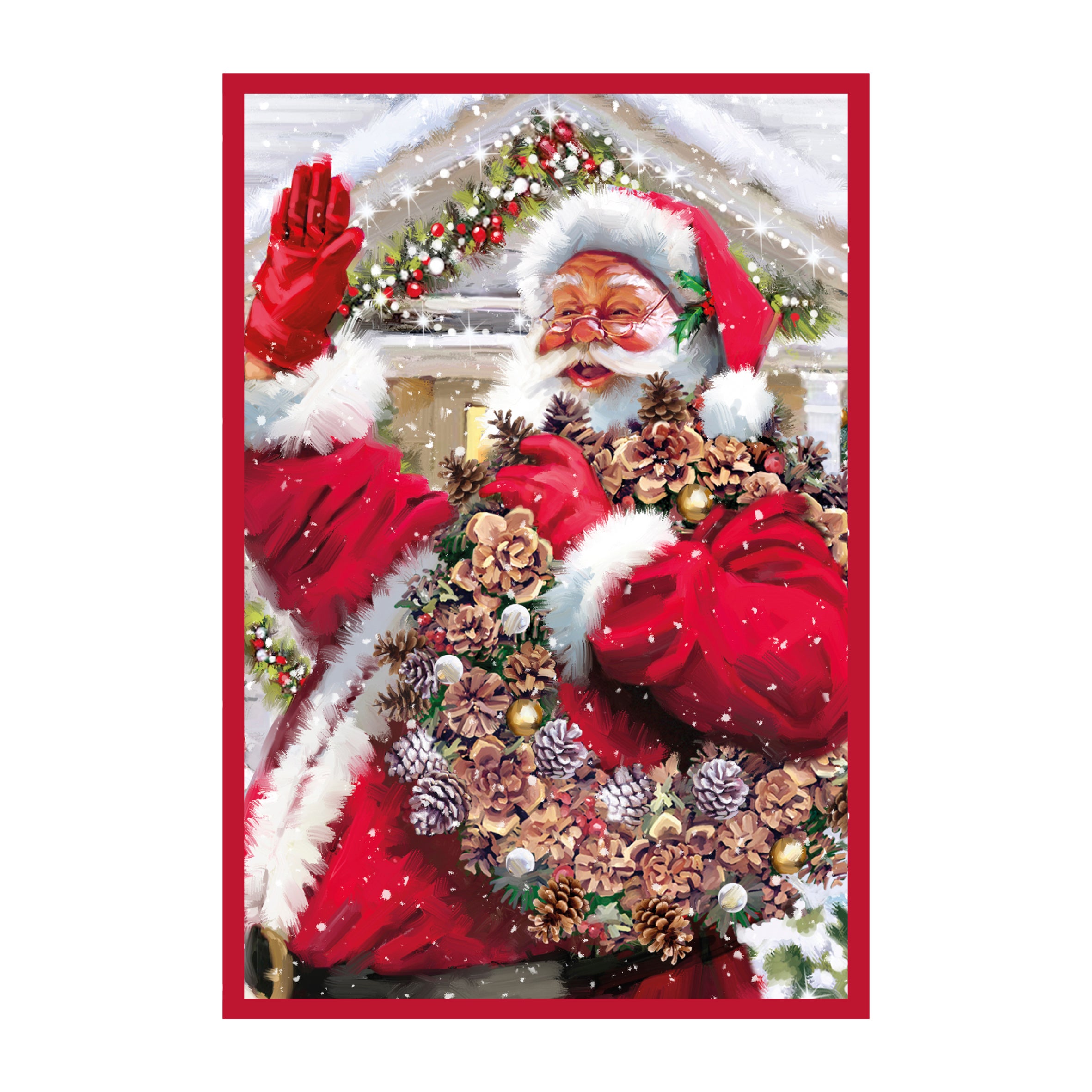 Gaveesker i sett Santa Wreath (10)