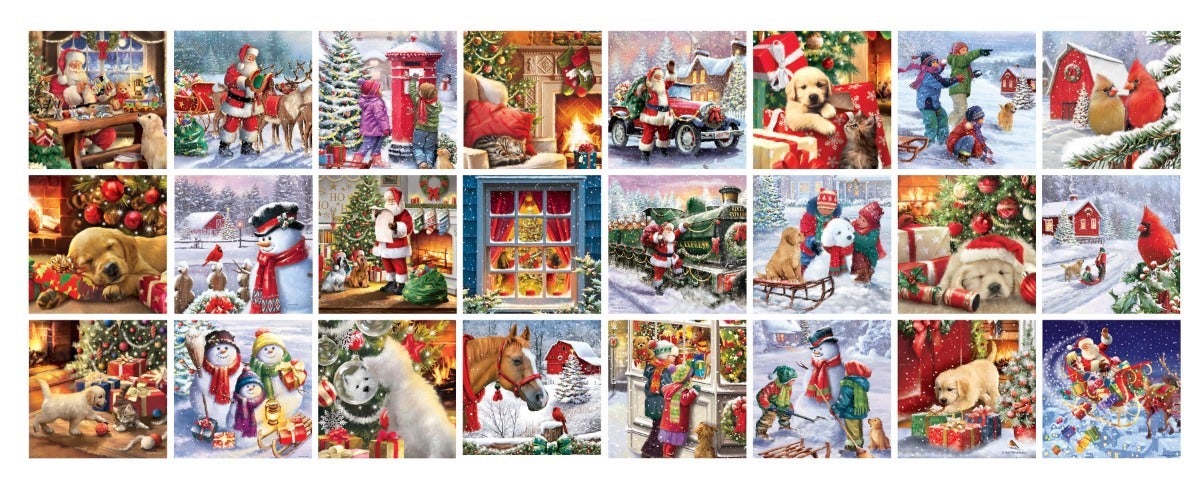 Puslespill 24x50 Adventskalender Classic Christmas