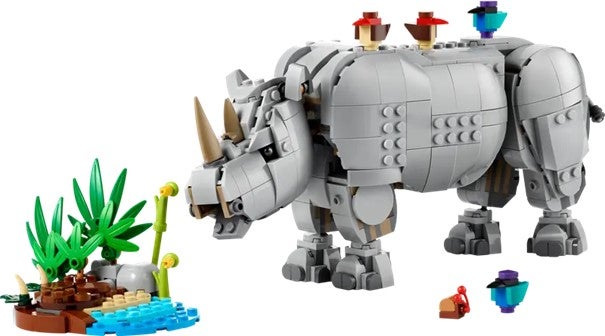 Lego Ville dyr Storslått nesehorn med fugler 31171