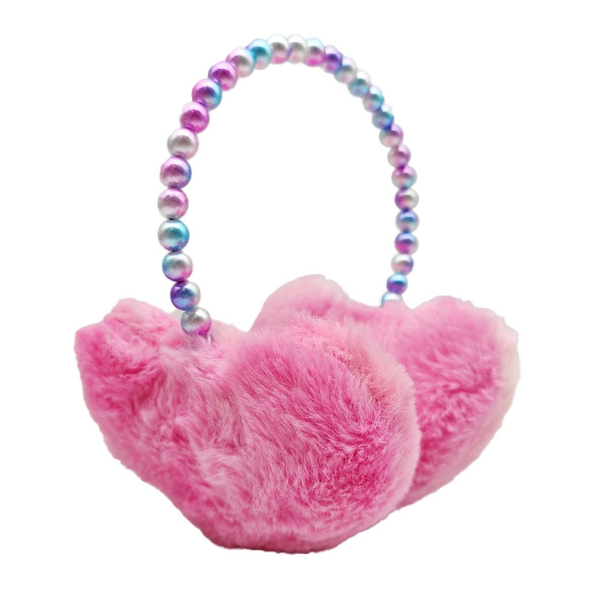 Ørevarmer Rosa Hjerter m/perlebøyle Tinka Beauty