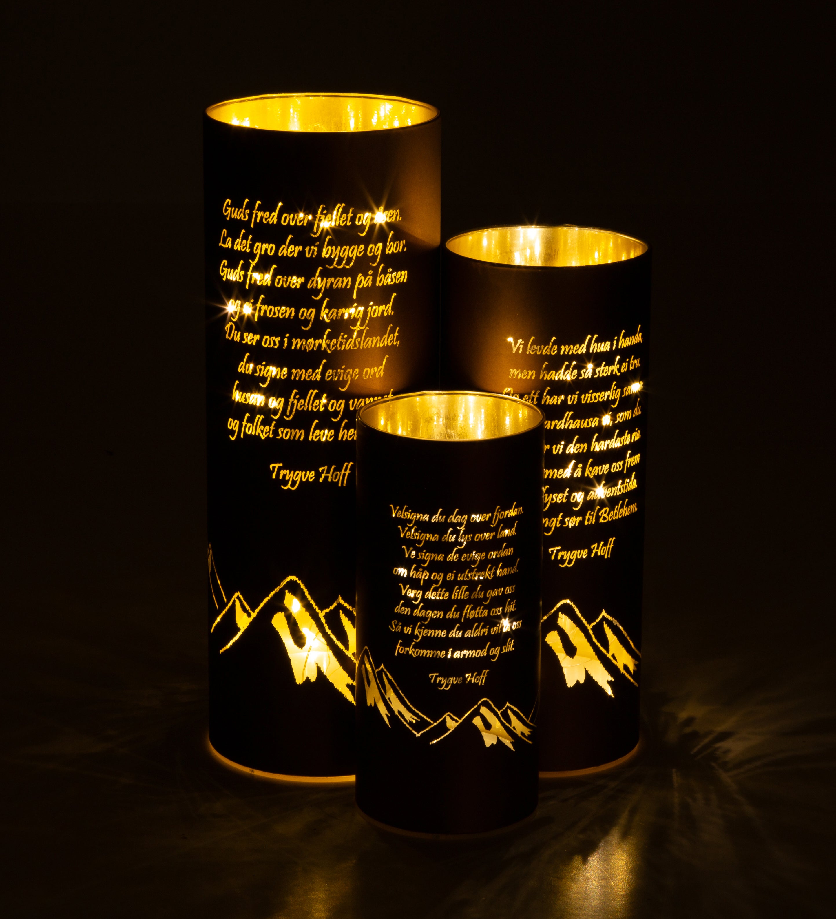 Lyslykt LED Nordnorsk Julesalme 1 Brun
