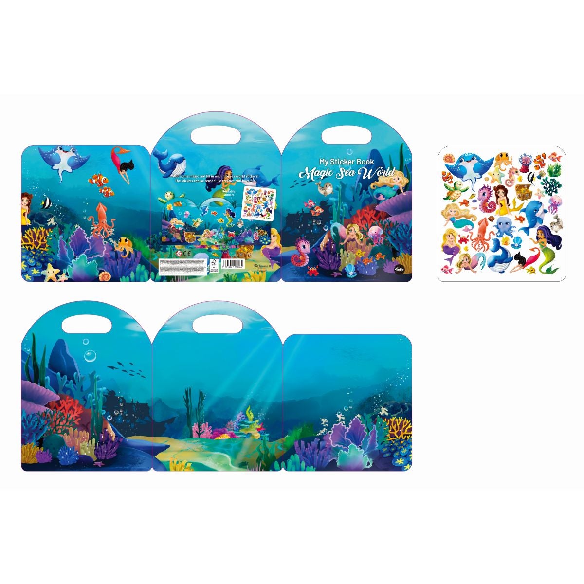 Stickersbok Havfruer 23/70x30cm Tinka