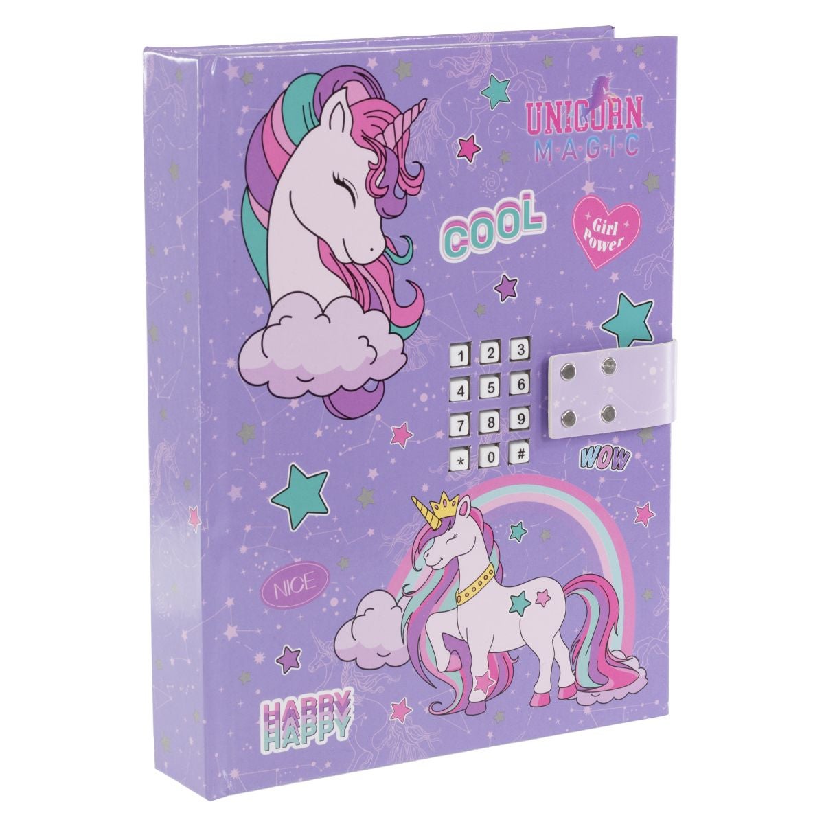 Dagbok m/kodelås Unicorn Tinka
