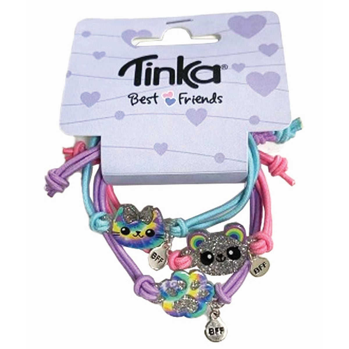 Armbånd 3stk Rosa/Blå/Lilla Tinka Best Friends