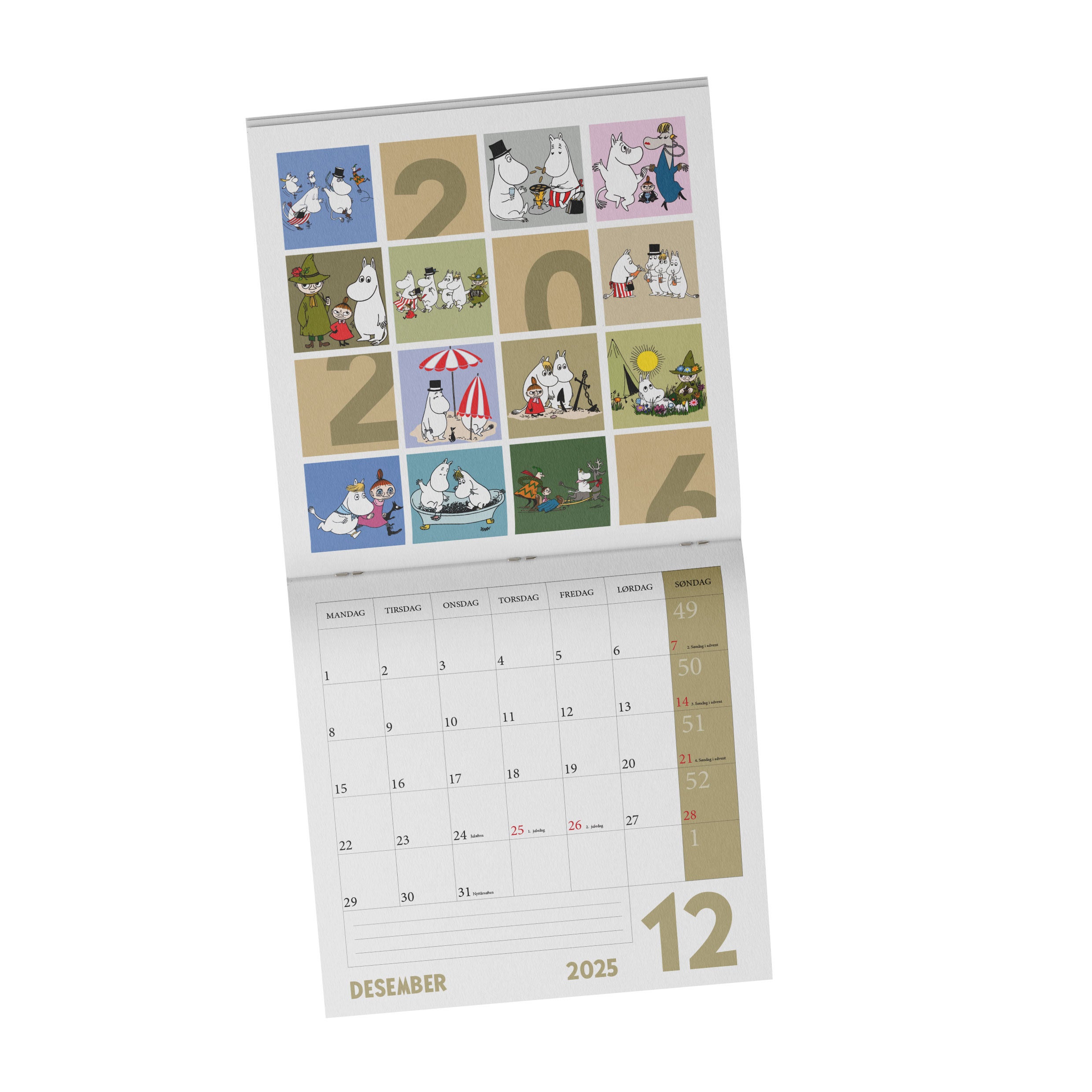 Platekalender Mummi 2026 31x31 cm