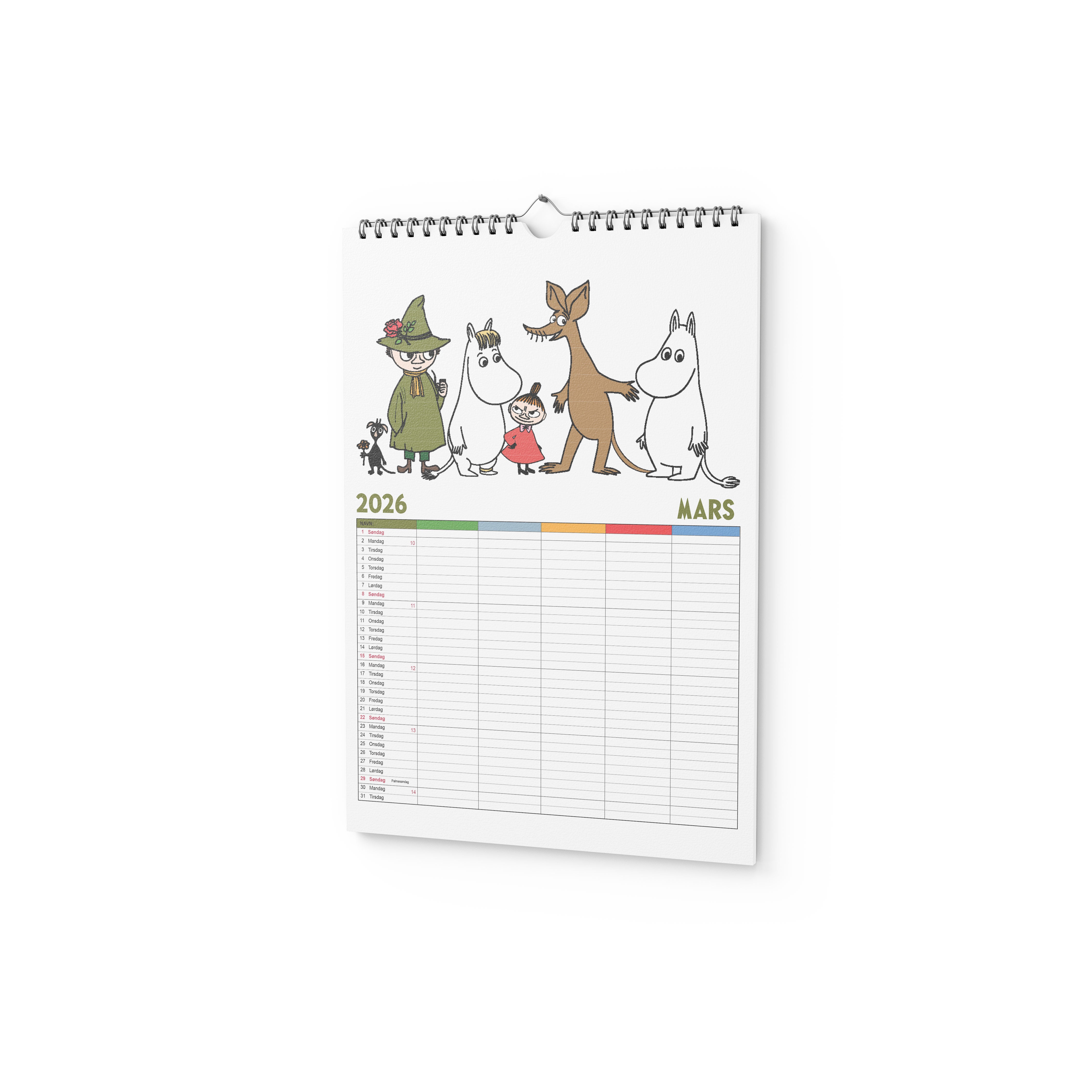 Familiekalender 2026 Mummi