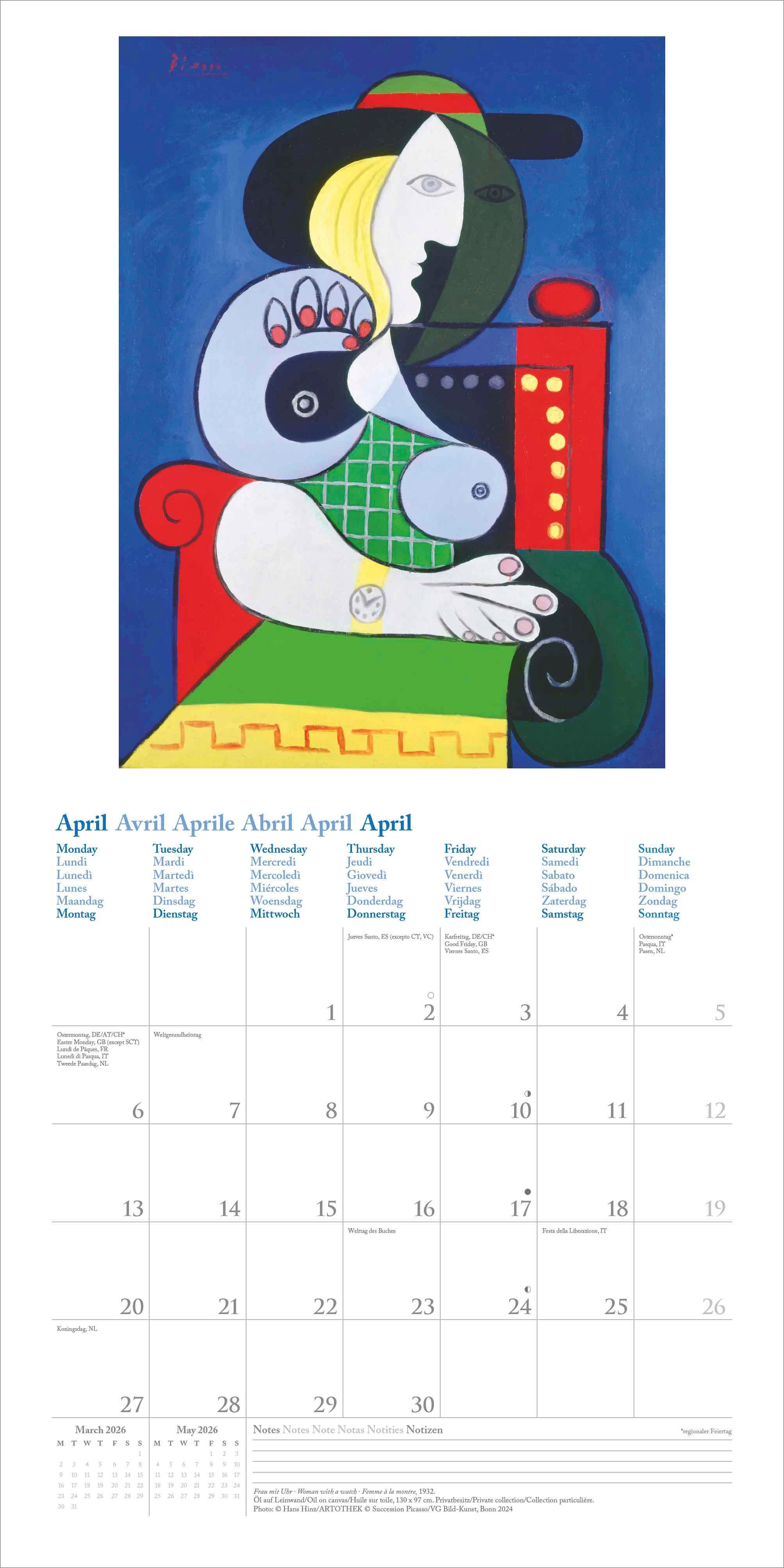 Kalender 2026 Picasso 30X30Cm