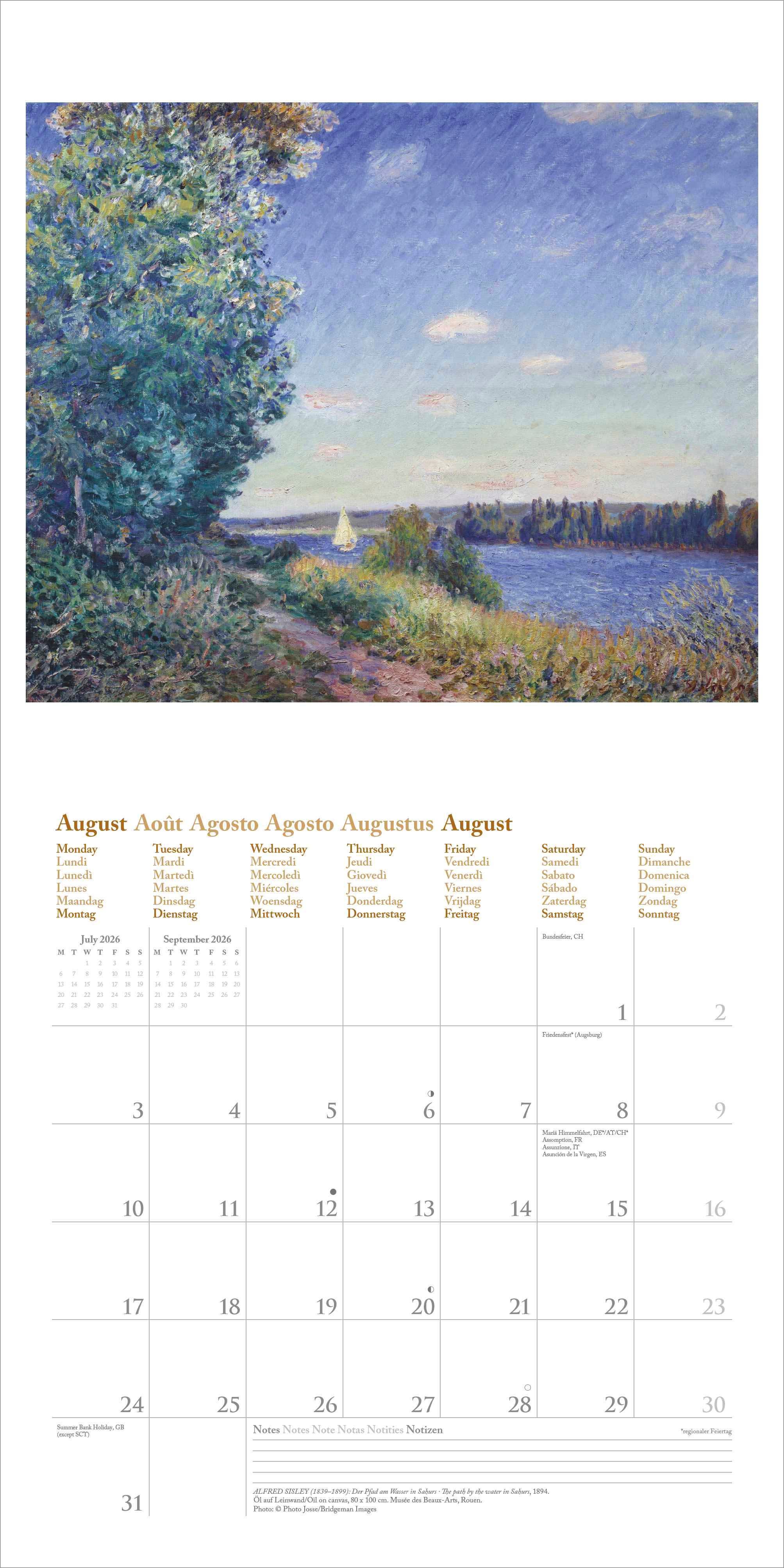 Kalender 2026 Impressionism 30X30Cm