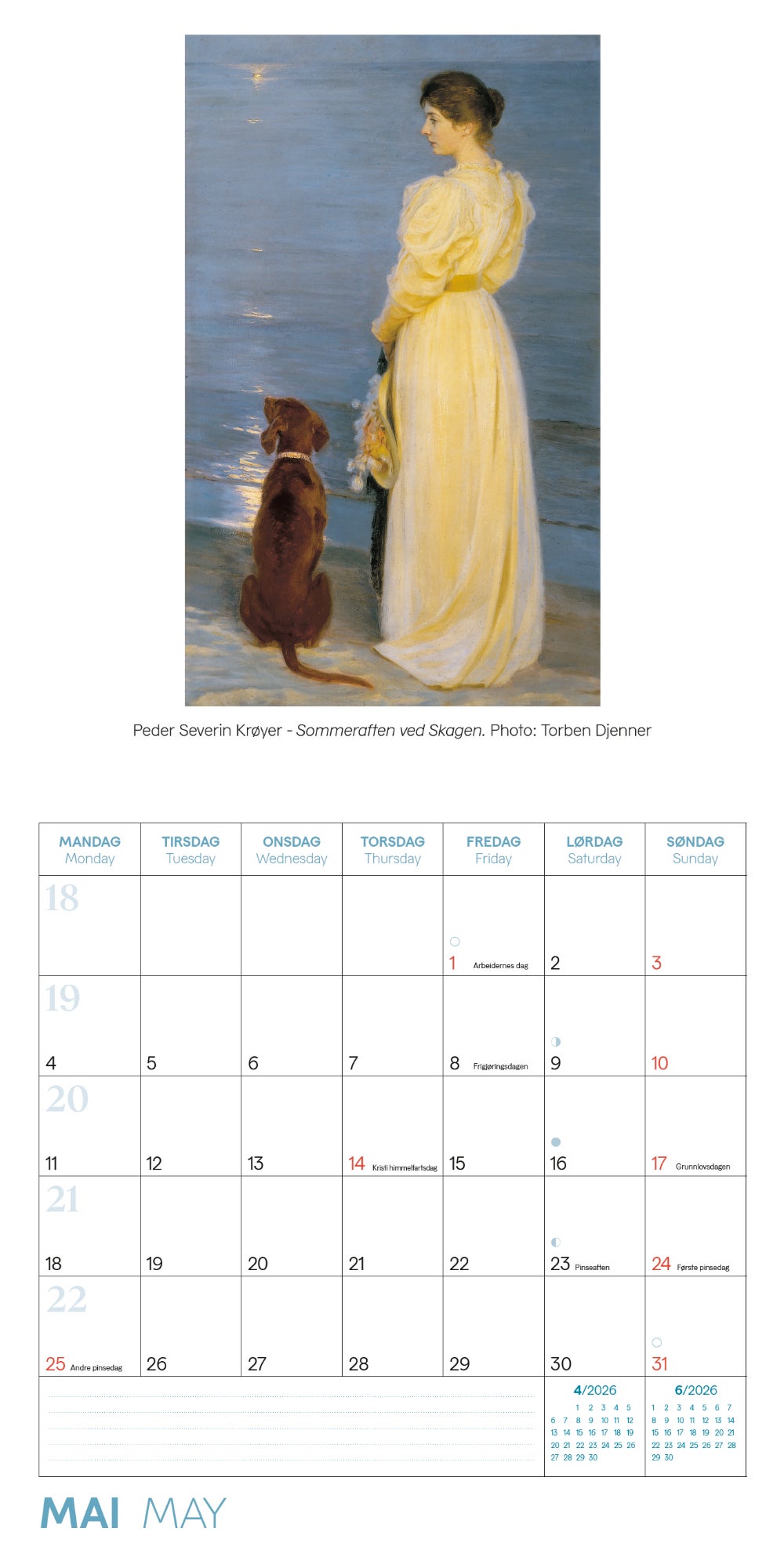 Kalender 2026 Skagen 30X30Cm