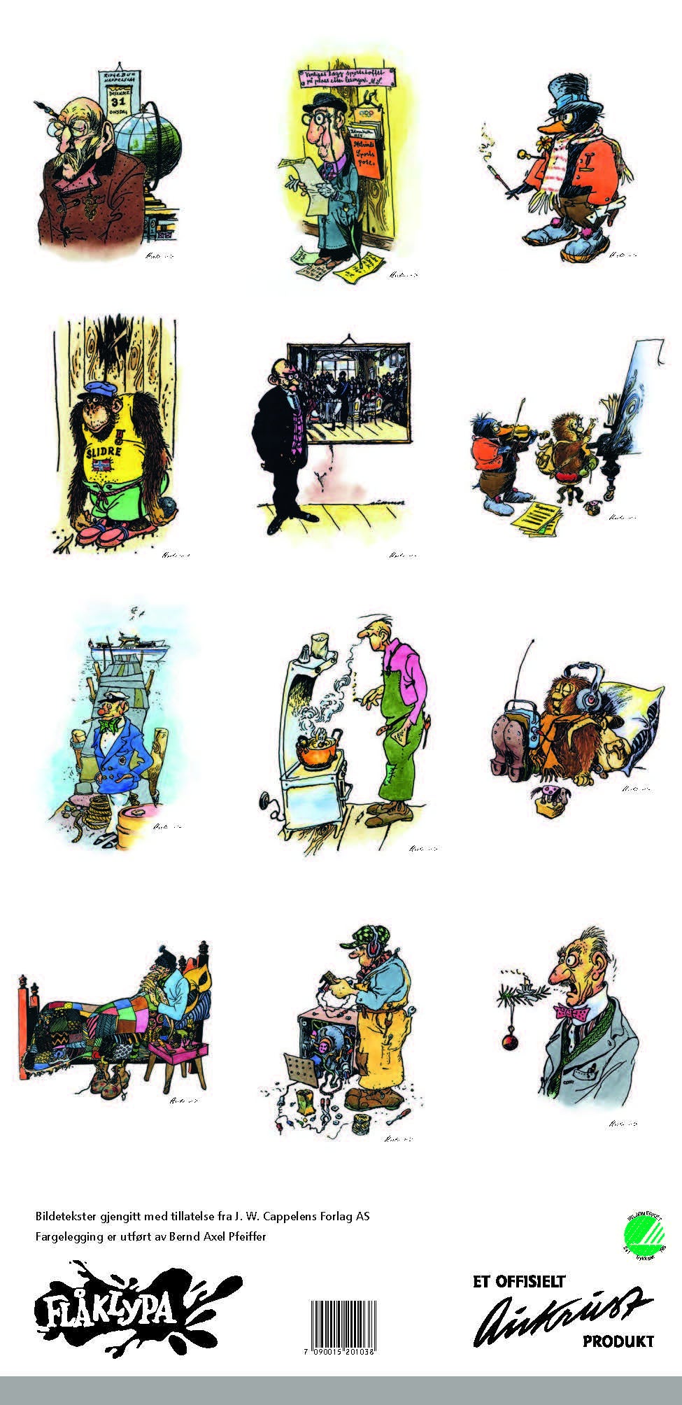 Kalender 2026 Flåklypa 17X34Cm
