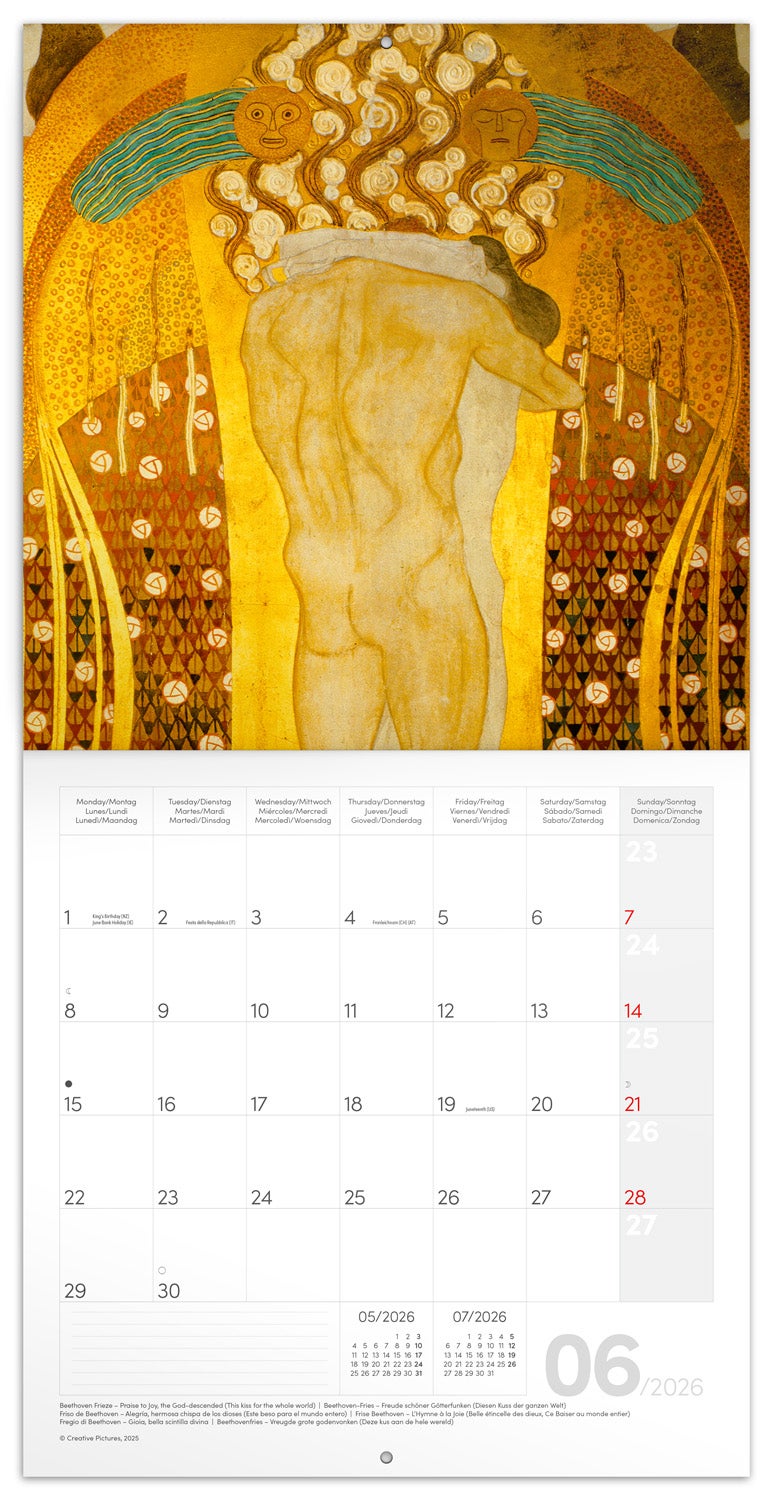 Kalender 2026 Klimt 30X30Cm