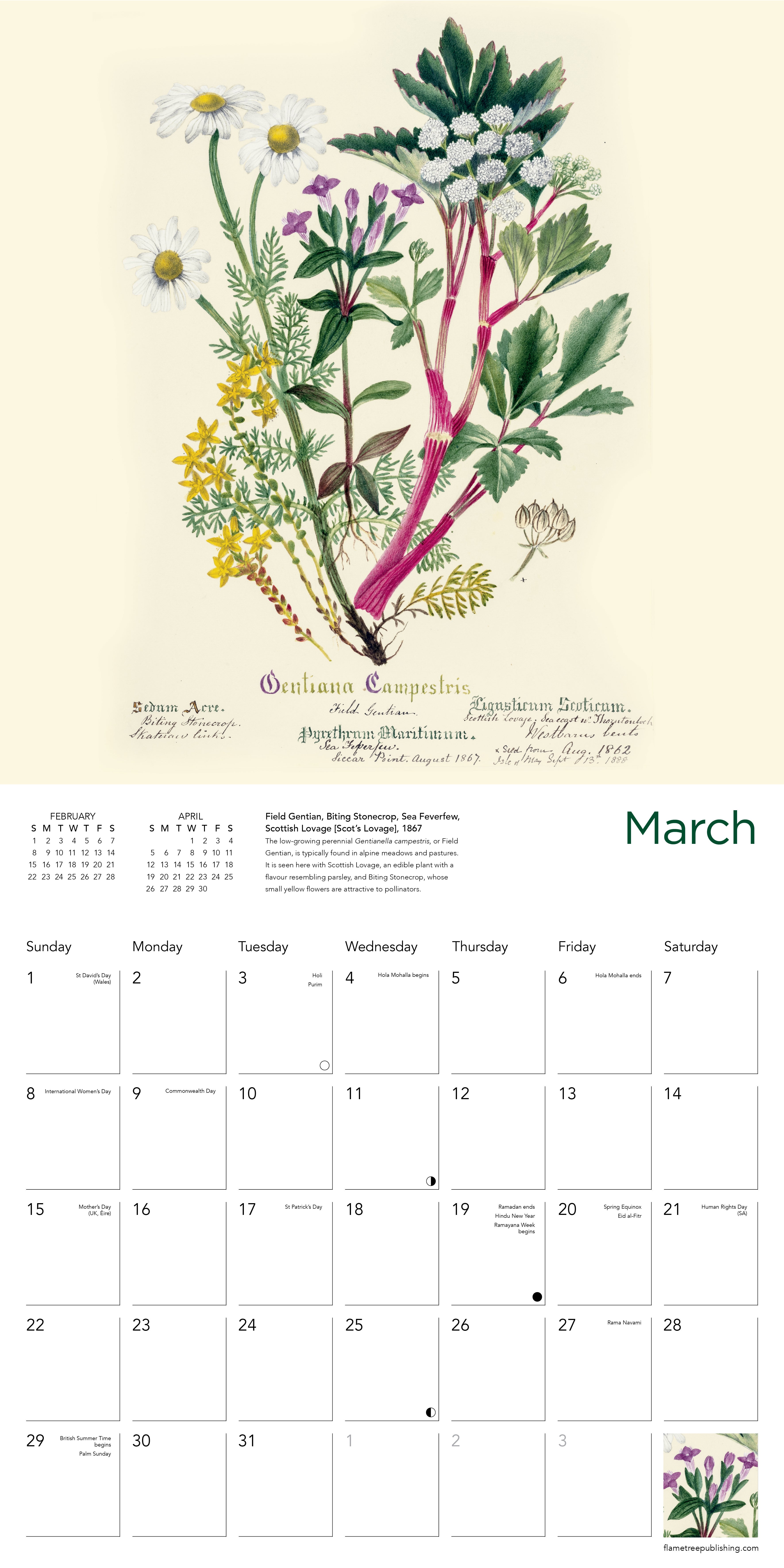 Kalender 2026 Royal Bot. Garden 30x30cm