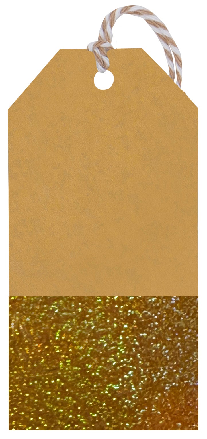 Gavemerkelapper 6pk Holographic Gold