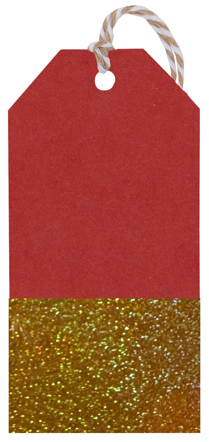 Gavemerkelapper 6pk Holographic Red & Gold