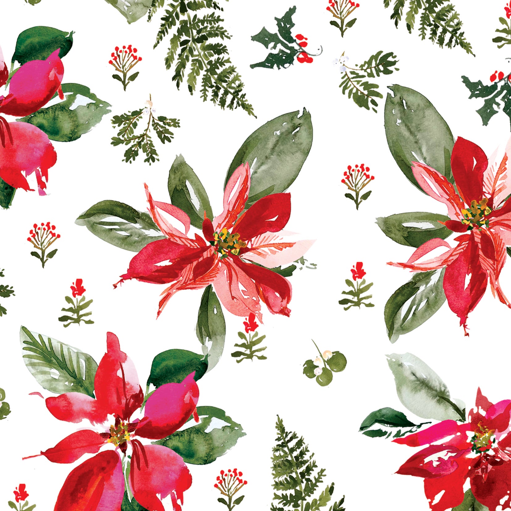 Servietter Perfect Poinsettia Rød 20 pk