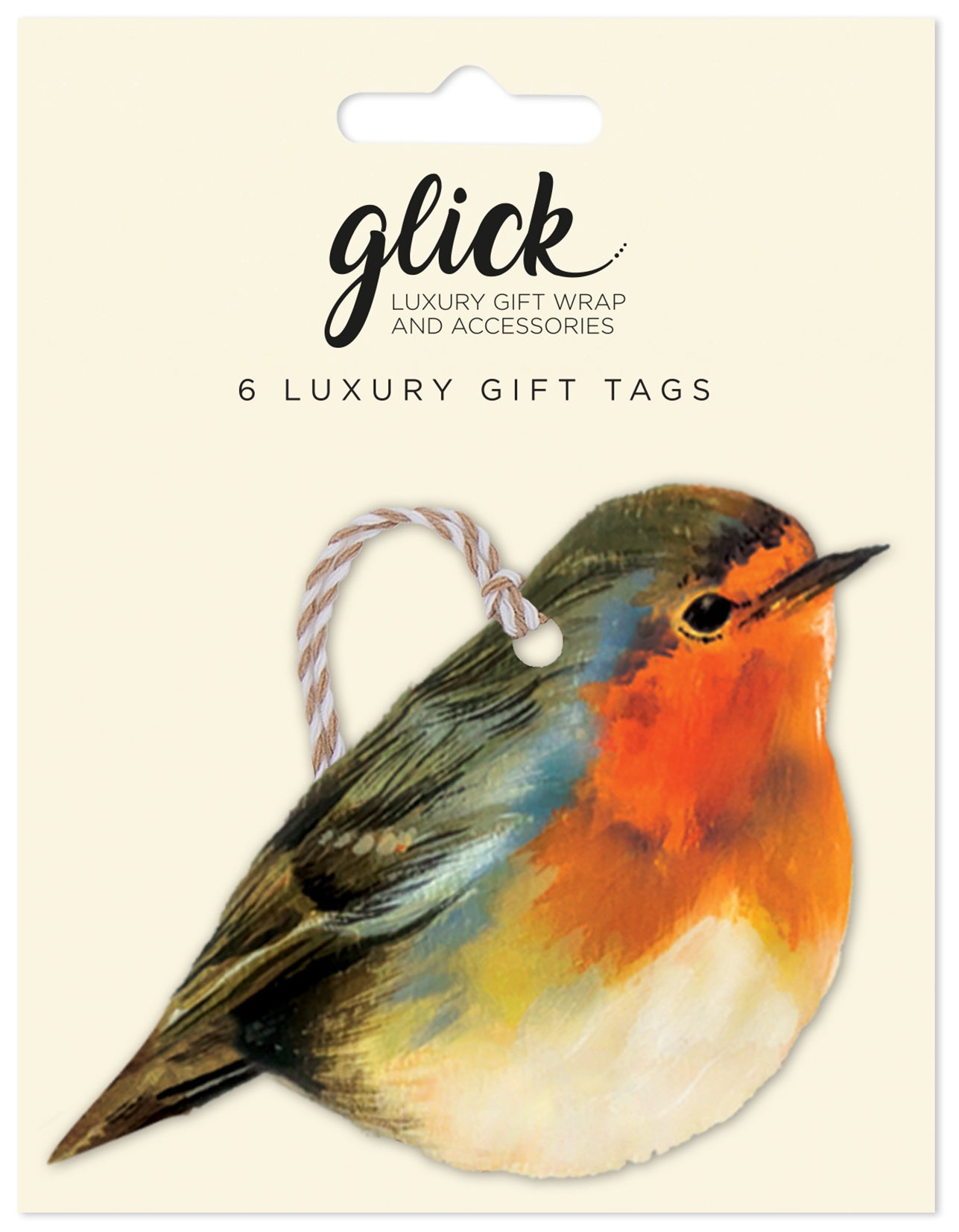 Gavemerkelapper 6pk Holly Harmony Robin