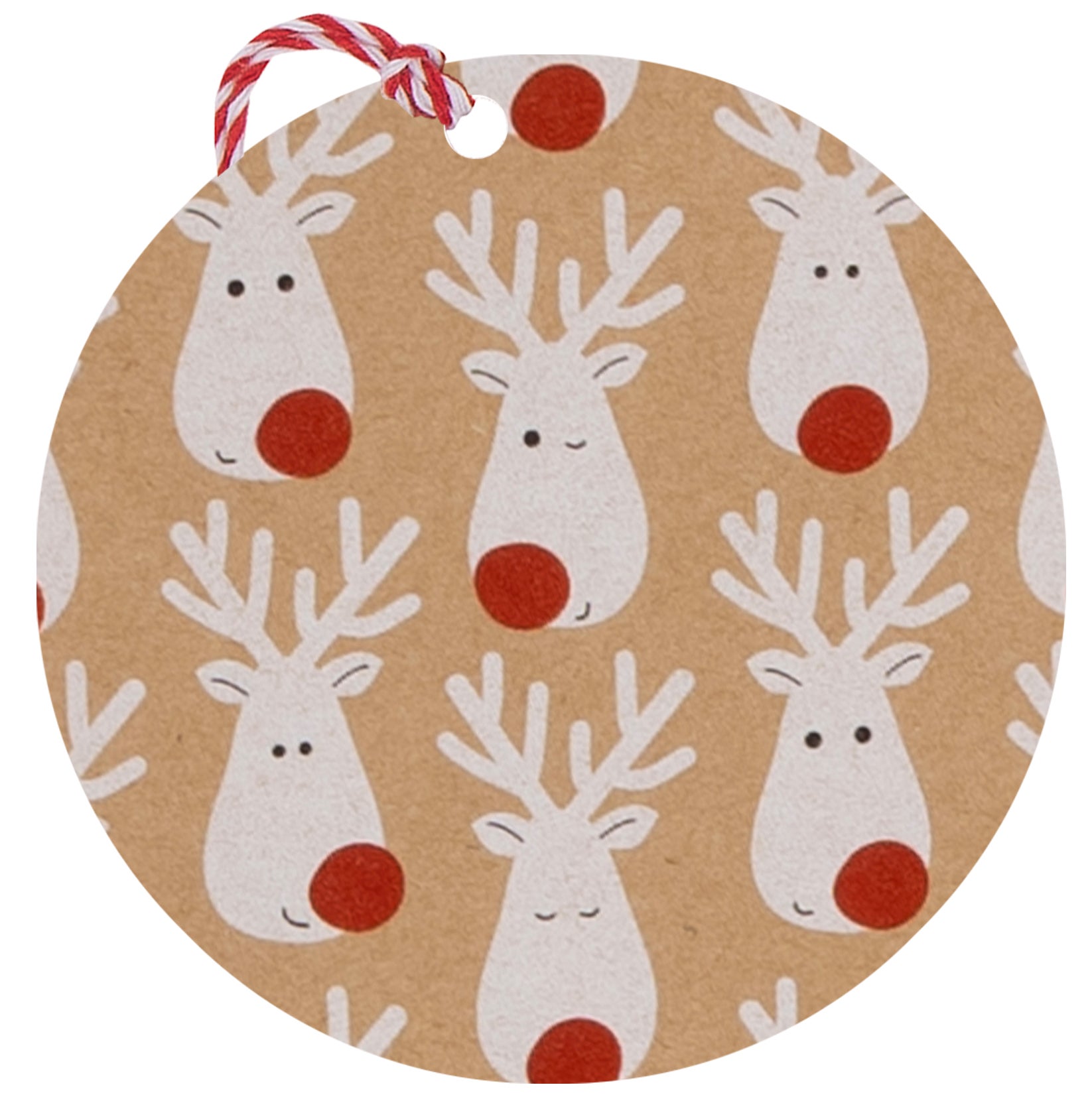 Gavemerkelapper 6pk Terrific Reindeer Kraft