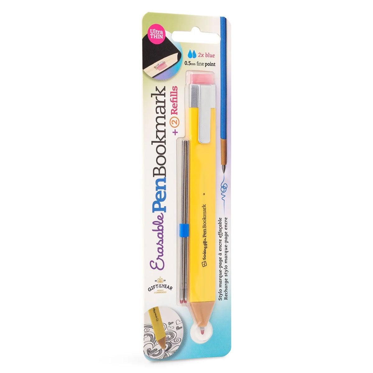 Bokmerke penn Yellow with Refills
