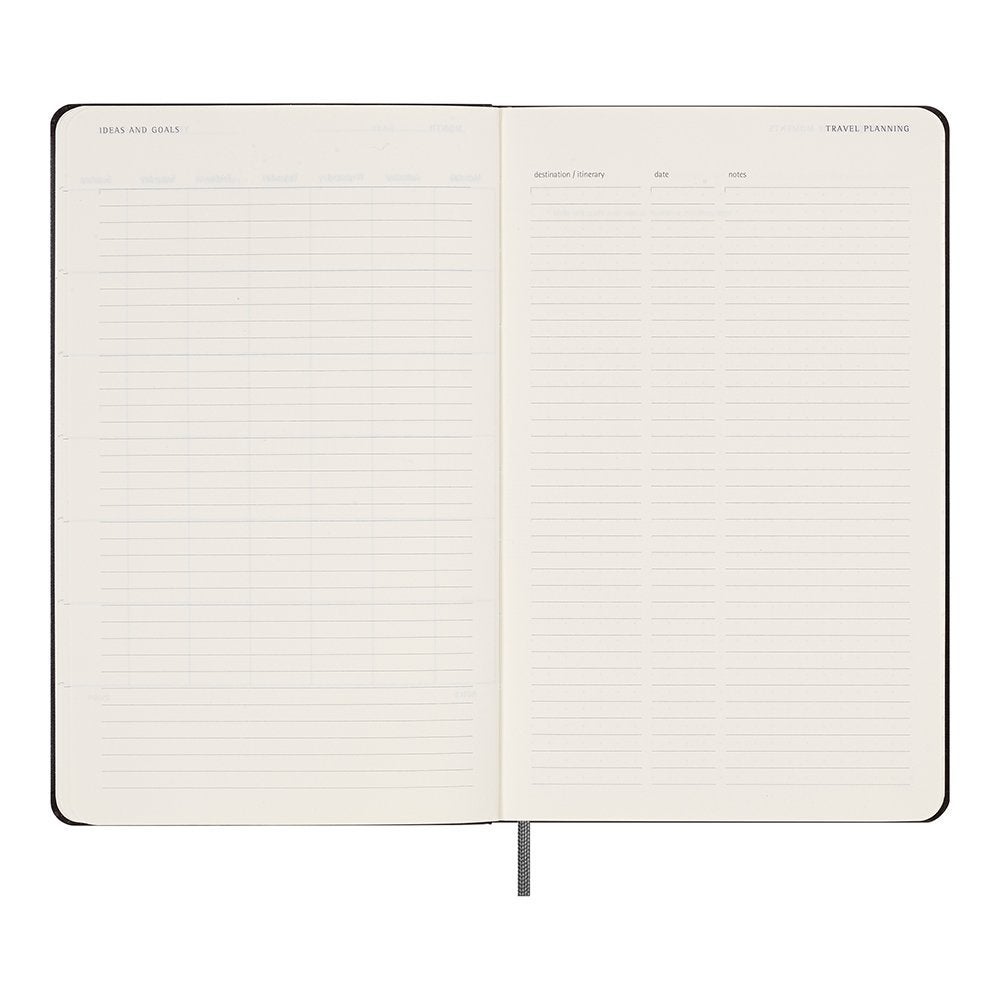 Kalender Moleskine Udatert Hard L Uke Notat Sort