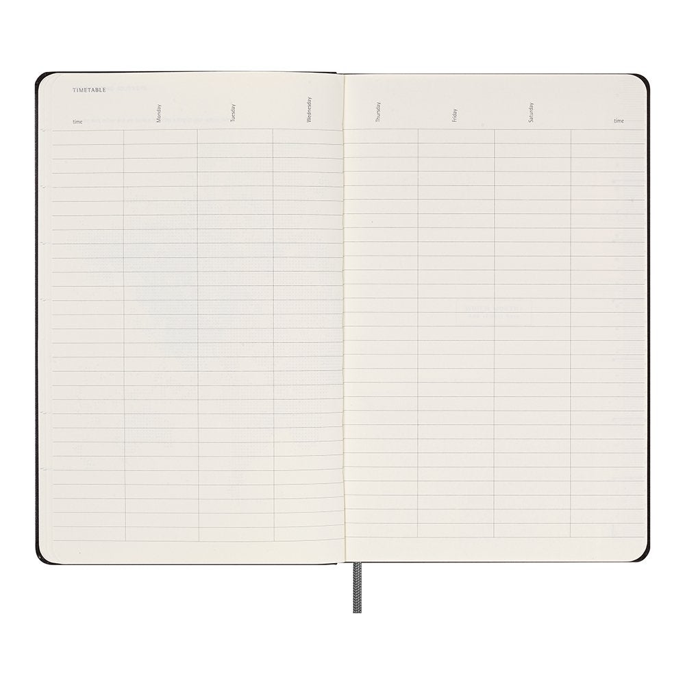 Kalender Moleskine Udatert Hard L Uke Notat Sort