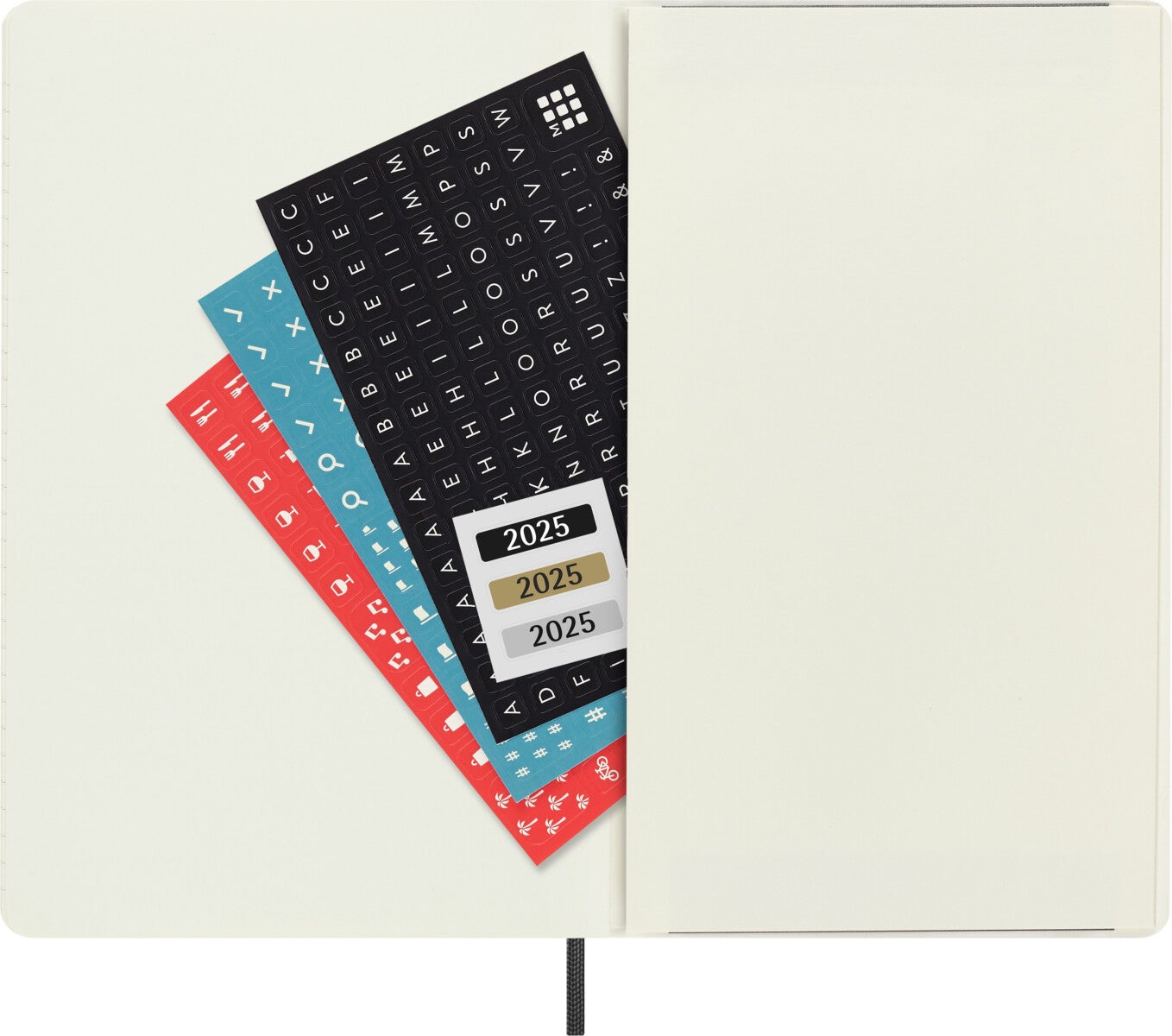 Kalender Moleskine 2025 Soft Large Uke Notat Sort