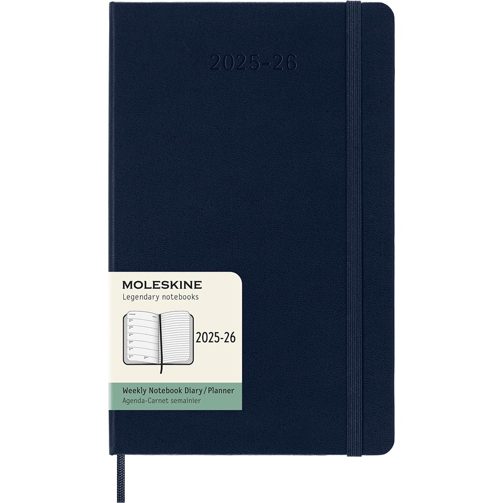 Kalender Moleskine 25/26 18M Hard Large Uke Blå