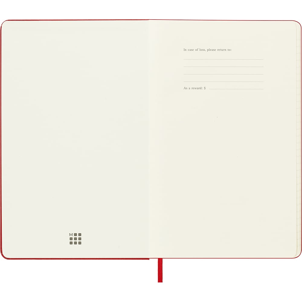 Kalender Moleskine 25/26 18M Hard L Uke Rød