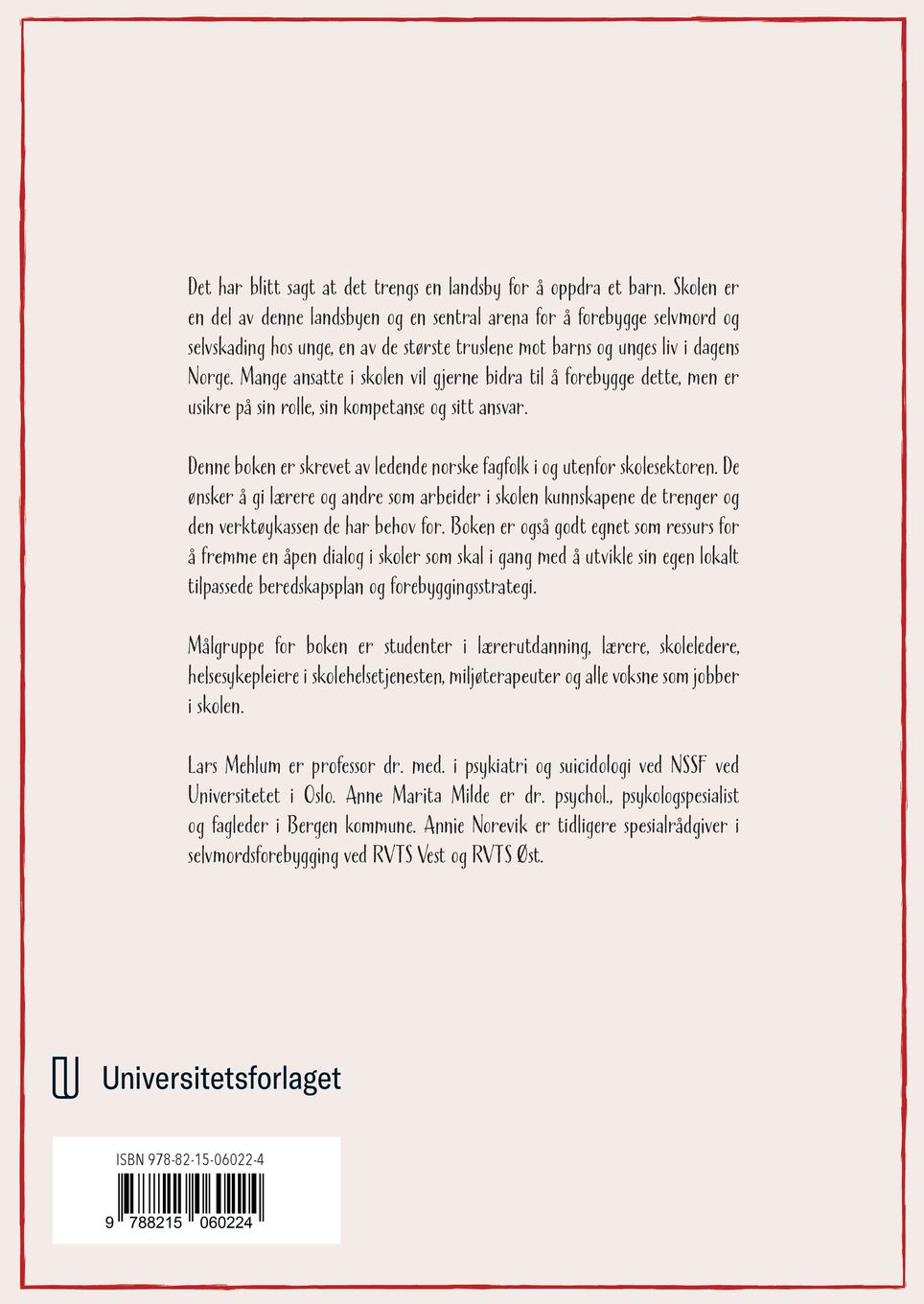 Selvmordsforebygging i skolen