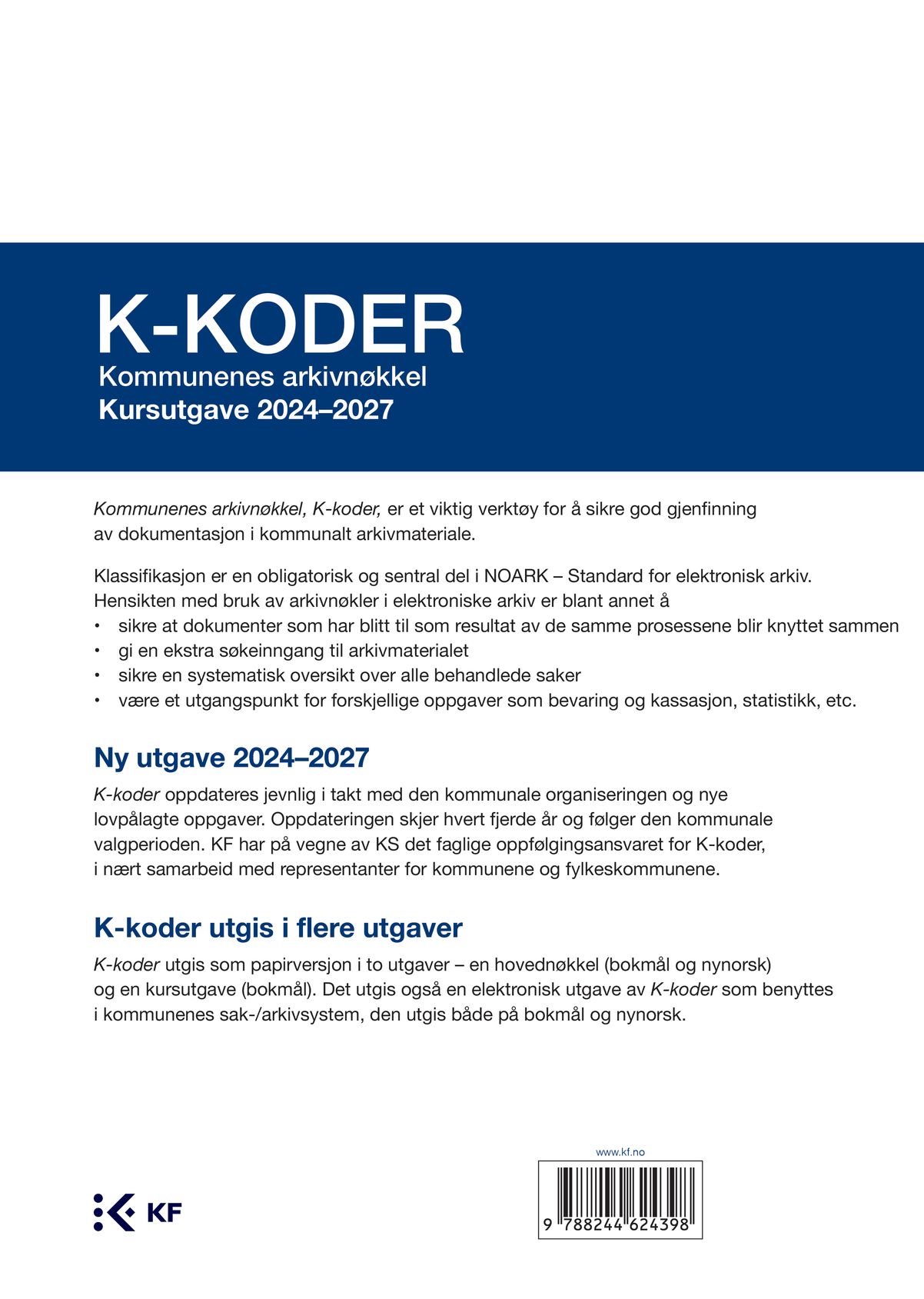 K-koder 2024-2027
